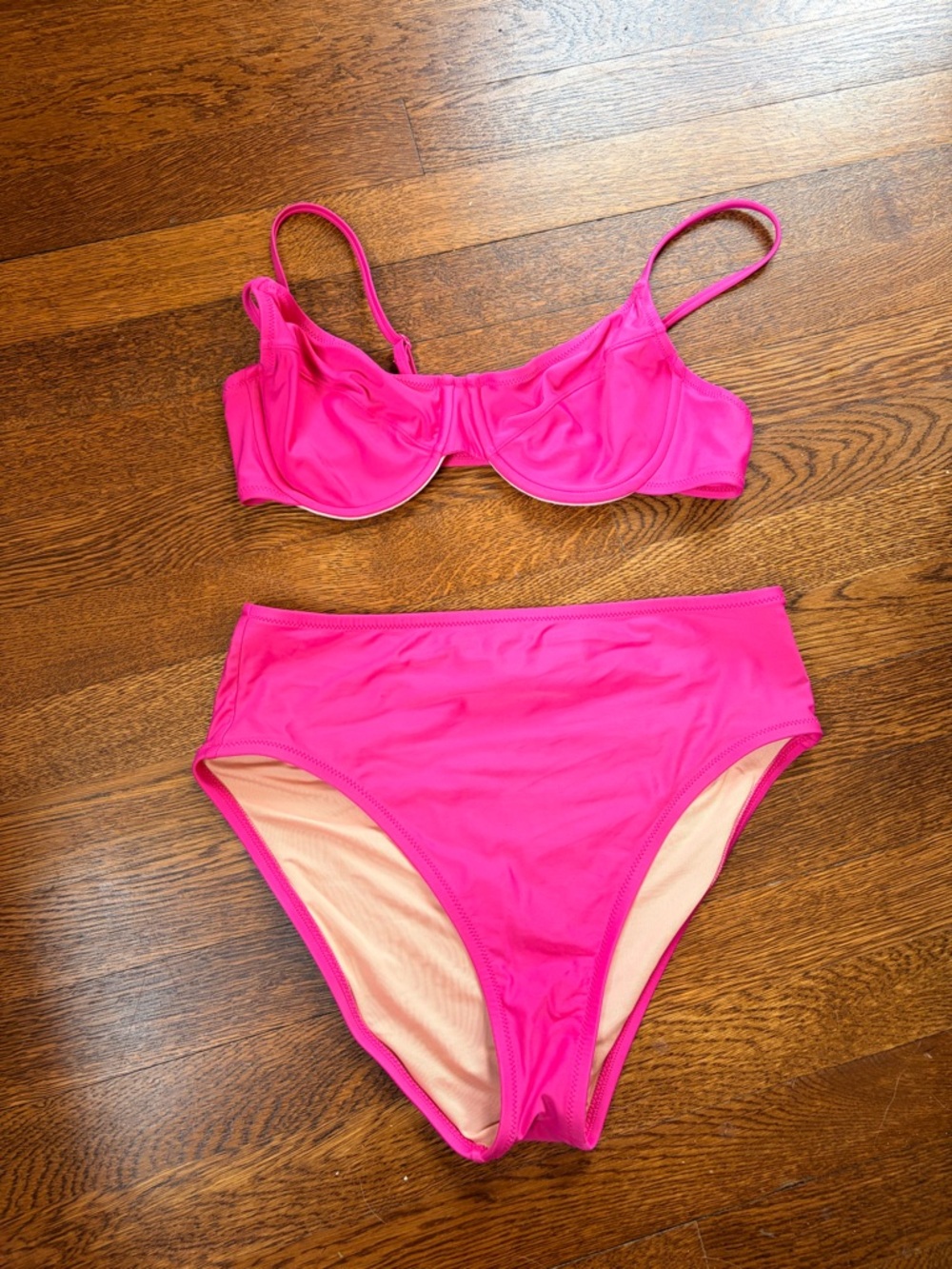 J. Crew Hot Pink Two-Piece Bikini Set